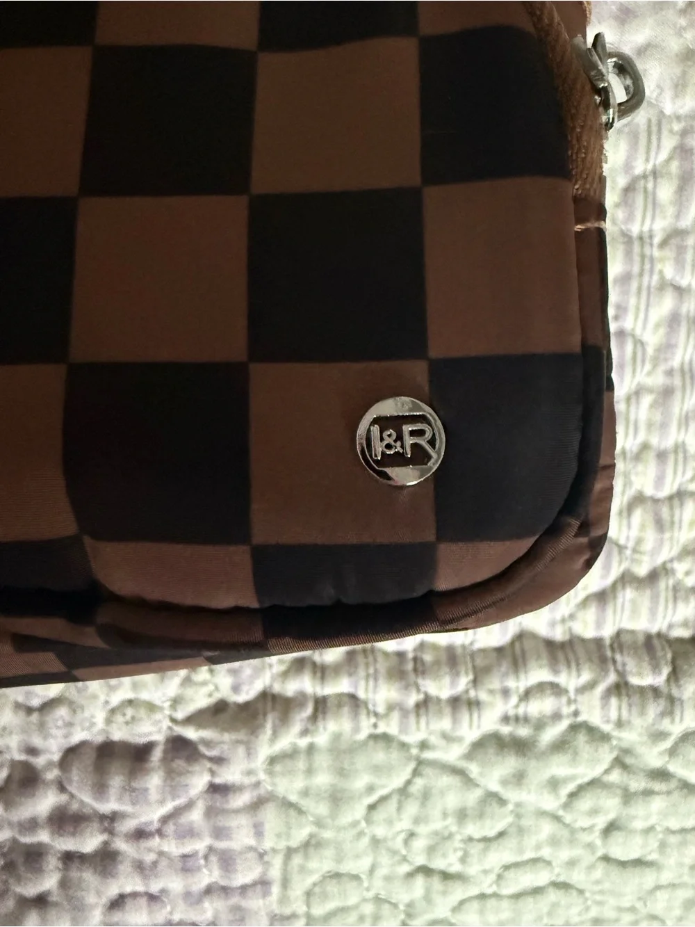 Iris and Rainbow Chestnut Checkered Buckle Bg